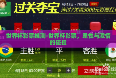 世界杯彩票推测-世界杯彩票，理性与激情的碰撞