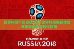 世界杯那个彩票软件好-世界杯观赛新体验，寻找最佳彩票软件指南