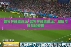 世界杯彩票论坛-世界杯彩票论坛，激情与智慧的碰撞