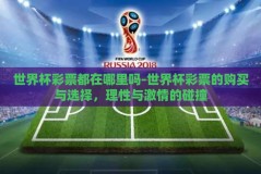 世界杯彩票都在哪里吗-世界杯彩票的购买与选择，理性与激情的碰撞
