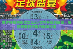 世界杯福利彩票怎么玩-世界杯福利彩票，解锁观赛新乐趣的趣味指南