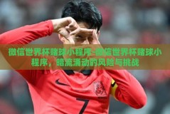 微信世界杯赌球小程序-微信世界杯赌球小程序，暗流涌动的风险与挑战