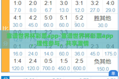 靠谱世界杯彩票app-靠谱世界杯彩票app，理性参与，共享激情