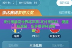 支付宝能买世界杯彩票-支付宝购彩，便捷新途径，乐享世界杯激情