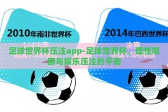 足球世界杯压注app-足球世界杯，理性观赛与娱乐压注的平衡