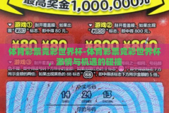 体育彩票竞彩世界杯-体育彩票竞彩世界杯，激情与机遇的碰撞
