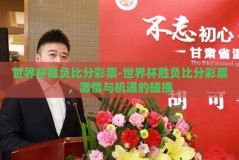 世界杯胜负比分彩票-世界杯胜负比分彩票，激情与机遇的碰撞
