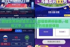 微信世界杯彩票怎么玩-微信世界杯彩票，轻松上手，乐趣无穷的观赛新体验