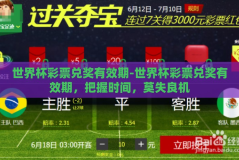 世界杯彩票兑奖有效期-世界杯彩票兑奖有效期，把握时间，莫失良机
