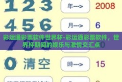 彩运通彩票软件世界杯-彩运通彩票软件，世界杯期间的娱乐与激情交汇点