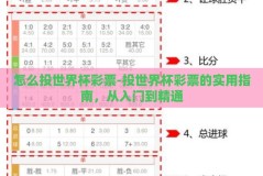 怎么投世界杯彩票-投世界杯彩票的实用指南，从入门到精通