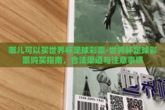 哪儿可以买世界杯足球彩票-世界杯足球彩票购买指南，合法渠道与注意事项