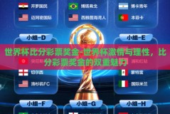 世界杯比分彩票奖金-世界杯激情与理性，比分彩票奖金的双重魅力