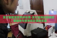 支付宝能买世界杯彩票-支付宝购彩新体验，便捷参与世界杯彩票的乐趣
