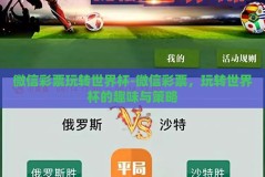 微信彩票玩转世界杯-微信彩票，玩转世界杯的趣味与策略