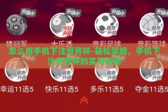 怎么用手机下注世界杯-轻松掌握，手机下注世界杯的实用指南