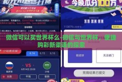 微信可以买世界杯么-微信与世界杯，便捷购彩新渠道的探索