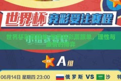 世界杯彩票跟单-世界杯彩票跟单，理性与激情的博弈