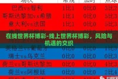 在线世界杯博彩-线上世界杯博彩，风险与机遇的交织