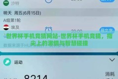 世界杯手机竞猜网站-世界杯手机竞猜，指尖上的激情与智慧碰撞