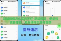 新版微信怎么买世界杯-新版微信，便捷购票新体验，轻松拥抱世界杯激情