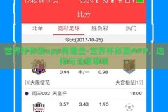 世界杯彩票app有哪些-世界杯彩票APP，选择与注意事项