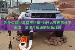 为什么赌世界杯不违法-为什么赌世界杯不违法，法律与道德的灰色地带