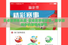 安卓世界杯彩票-安卓世界杯彩票，数字游戏中的激情与梦想