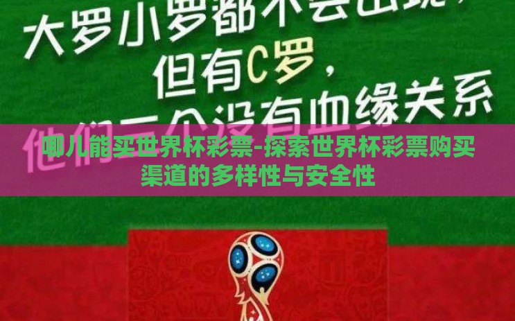 哪儿能买世界杯彩票-探索世界杯彩票购买渠道的多样性与安全性