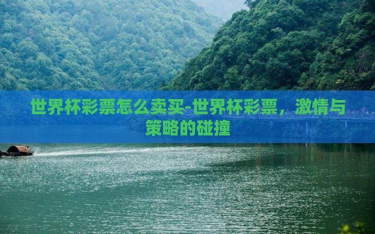 世界杯彩票怎么卖买-世界杯彩票，激情与策略的碰撞