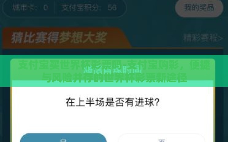 支付宝买世界杯彩票吗-支付宝购彩，便捷与风险并存的世界杯彩票新途径