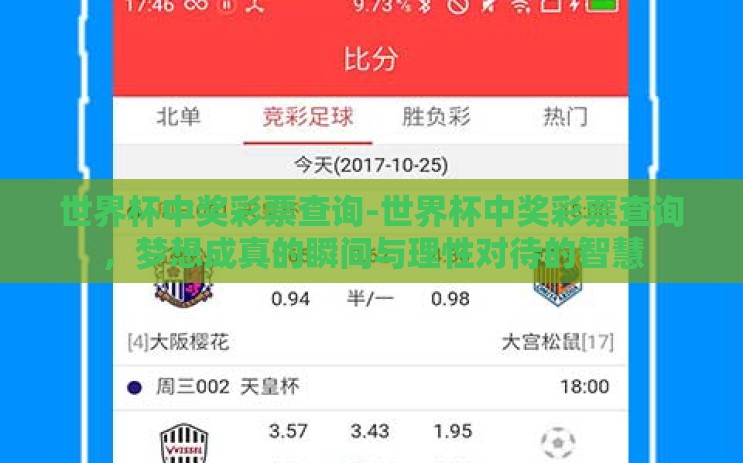 世界杯中奖彩票查询-世界杯中奖彩票查询,梦想成真的瞬间与理性对待的智慧 世界杯中奖彩票查询-世界杯中奖彩票查询,梦想成真的瞬间与理性对待的智慧