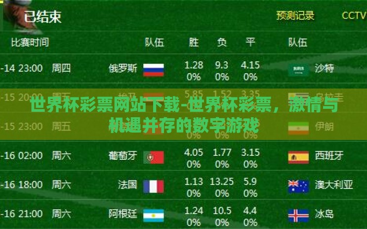 世界杯彩票网站下载-世界杯彩票,激情与机遇并存的数字游戏 世界杯彩票网站下载-世界杯彩票,激情与机遇并存的数字游戏