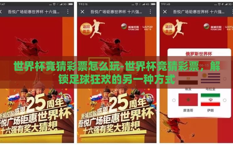 世界杯竞猜彩票怎么玩-世界杯竞猜彩票，解锁足球狂欢的另一种方式