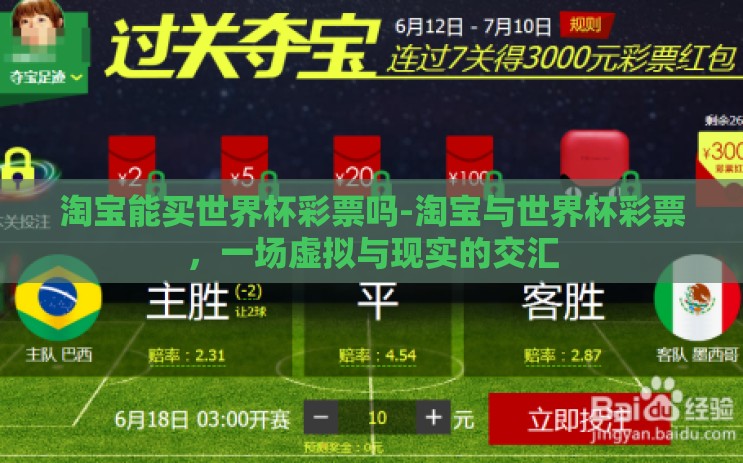 淘宝能买世界杯彩票吗-淘宝与世界杯彩票，一场虚拟与现实的交汇