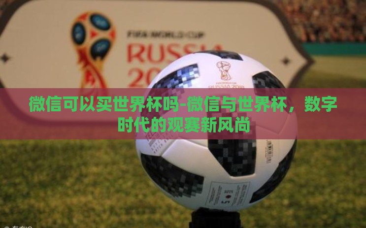 微信可以买世界杯吗-微信与世界杯，数字时代的观赛新风尚