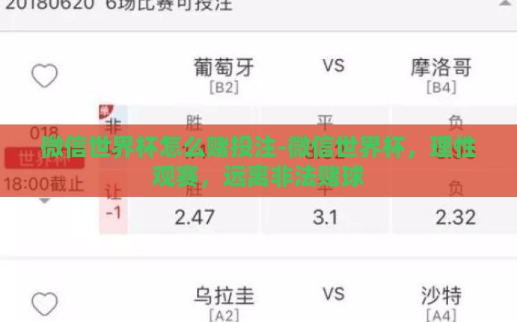 微信世界杯怎么赌投注-微信世界杯，理性观赛，远离非法赌球