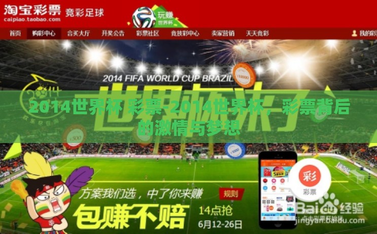 2014世界杯 彩票-2014世界杯，彩票背后的激情与梦想