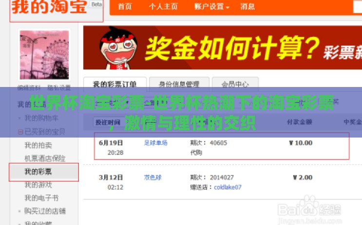 世界杯淘宝彩票-世界杯热潮下的淘宝彩票，激情与理性的交织