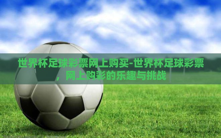 世界杯足球彩票网上购买-世界杯足球彩票，网上购彩的乐趣与挑战