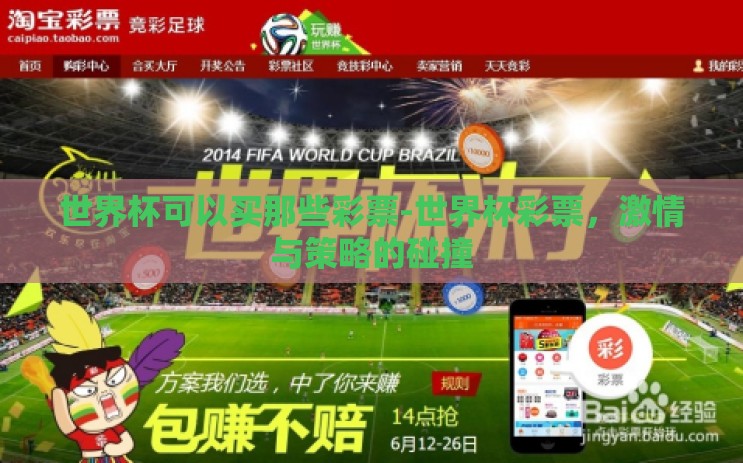 世界杯可以买那些彩票-世界杯彩票，激情与策略的碰撞