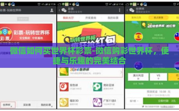 微信如何买世界杯彩票-微信购彩世界杯,便捷与乐趣的完美结合 微信如何买世界杯彩票-微信购彩世界杯,便捷与乐趣的完美结合
