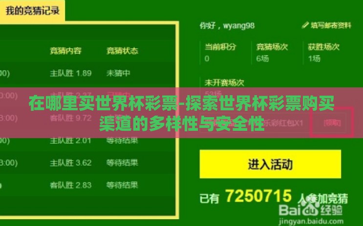 在哪里买世界杯彩票-探索世界杯彩票购买渠道的多样性与安全性 在哪里买世界杯彩票-探索世界杯彩票购买渠道的多样性与安全性